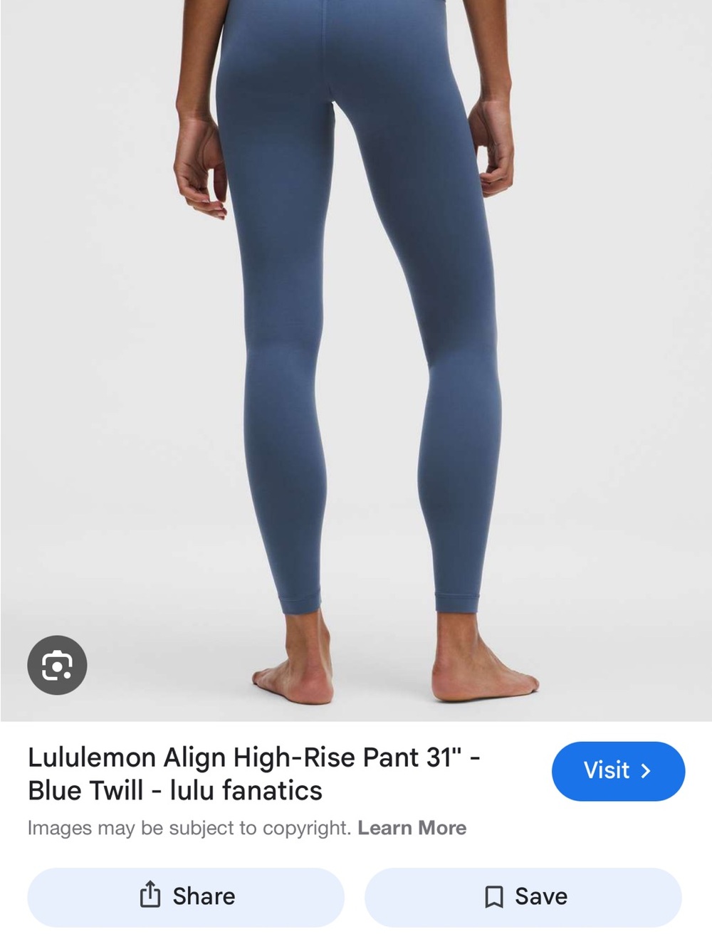 lululemon athletica blue energy sports bra and align shorts (6”) set - Picture 6 of 6
